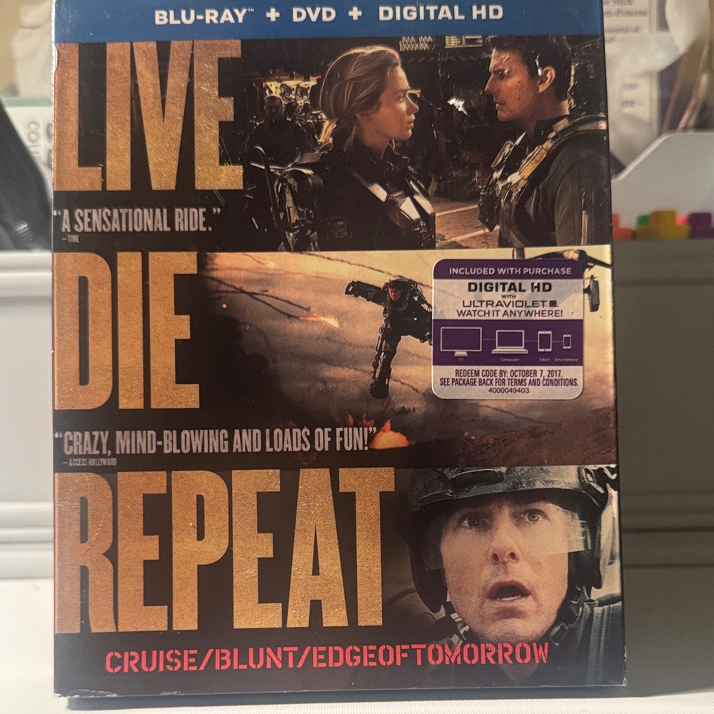Live Die Repeat Blu-ray DVD Digital HD